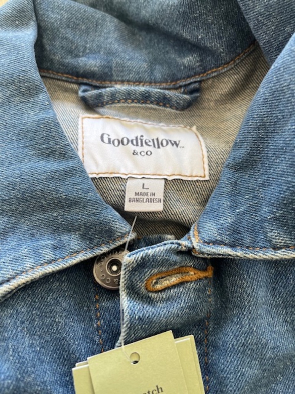 Men's Denim Jacket - Goodfellow & Co™ Mid Wash size L NWT - Picture 4 of 7
